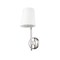 Z-Lite Winward 1 Light Wall Sconce, Polished Nickel & White 816-1S-PN - alternate 2
